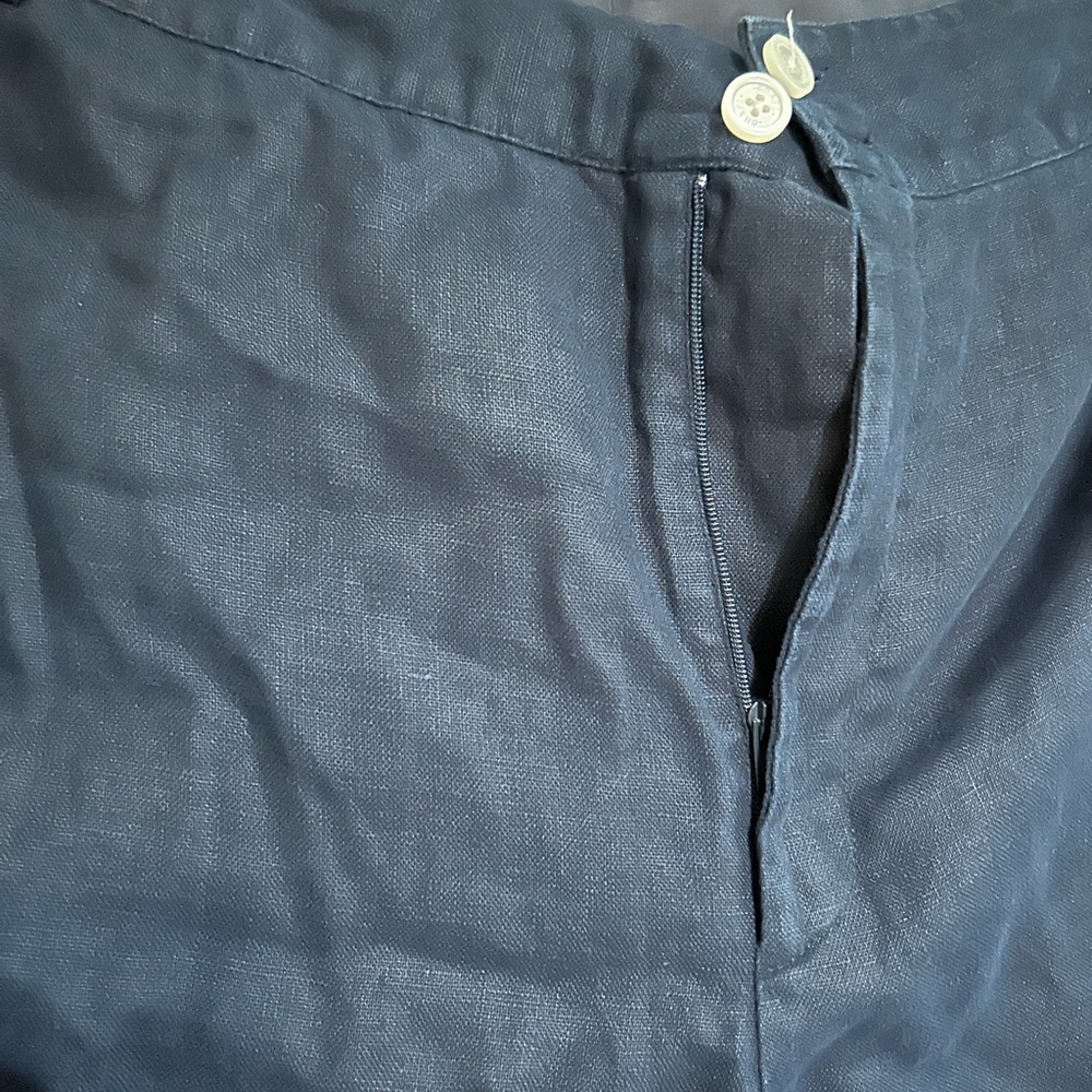 Chaps Midnight Blue Linen Pants